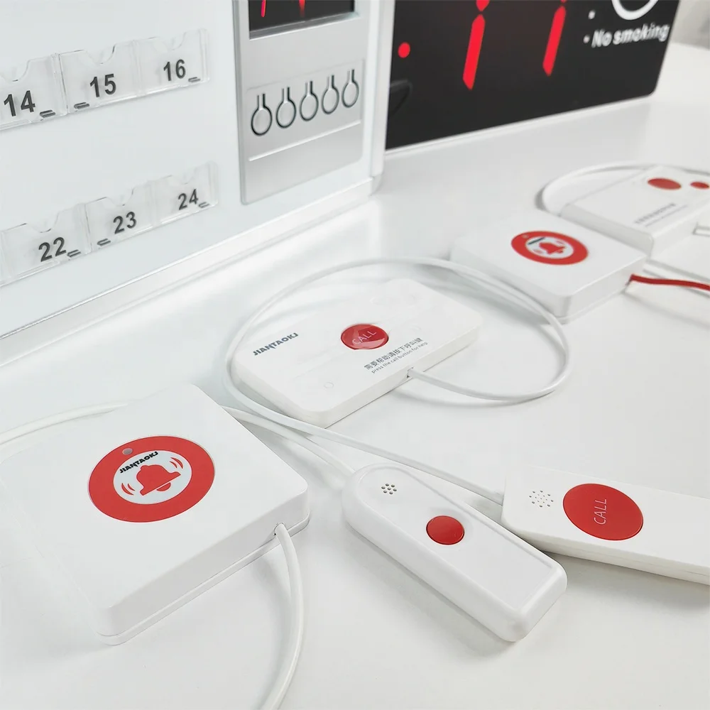 Hospital Clinic Nursing Home Caregiver Patients Emergency Pager Call Bell Buttons and Panel Wireless Calling System