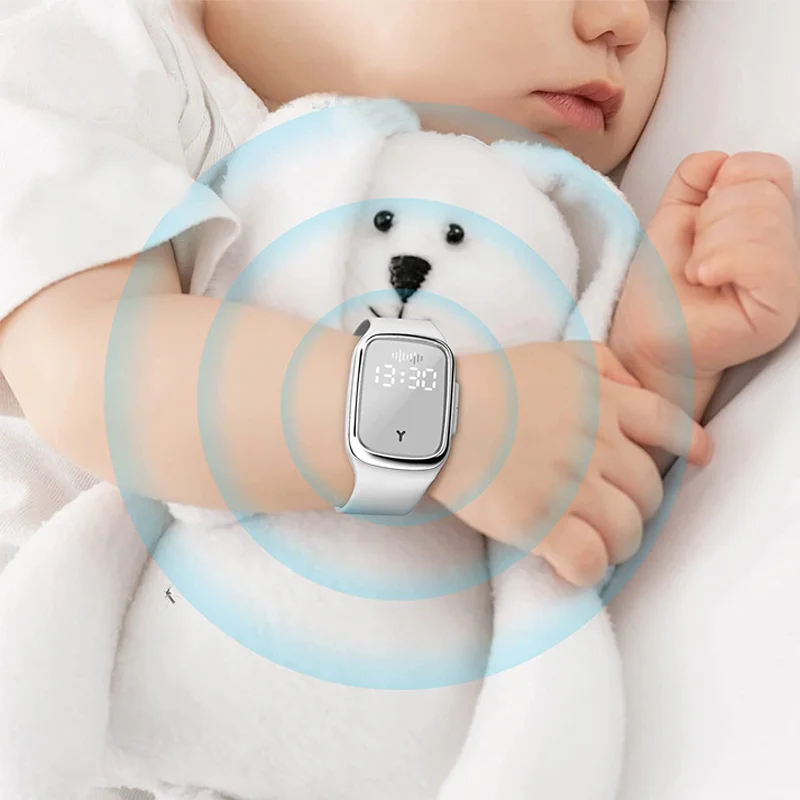 Long Battery Life Baby Children Silicone Ultrasound Mosquito Repellent Bracelet Watch