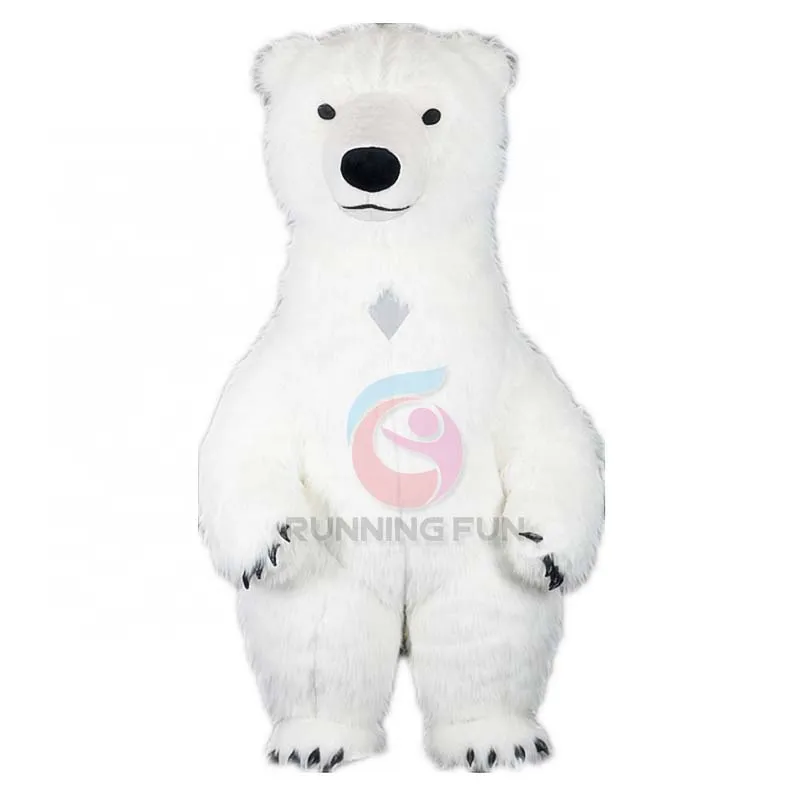 Running Fun Funny long Plush 2 m 2.6 m Inflatable polar teddy bear panda gorilla Mascot Costume Cosplay shipment without battery