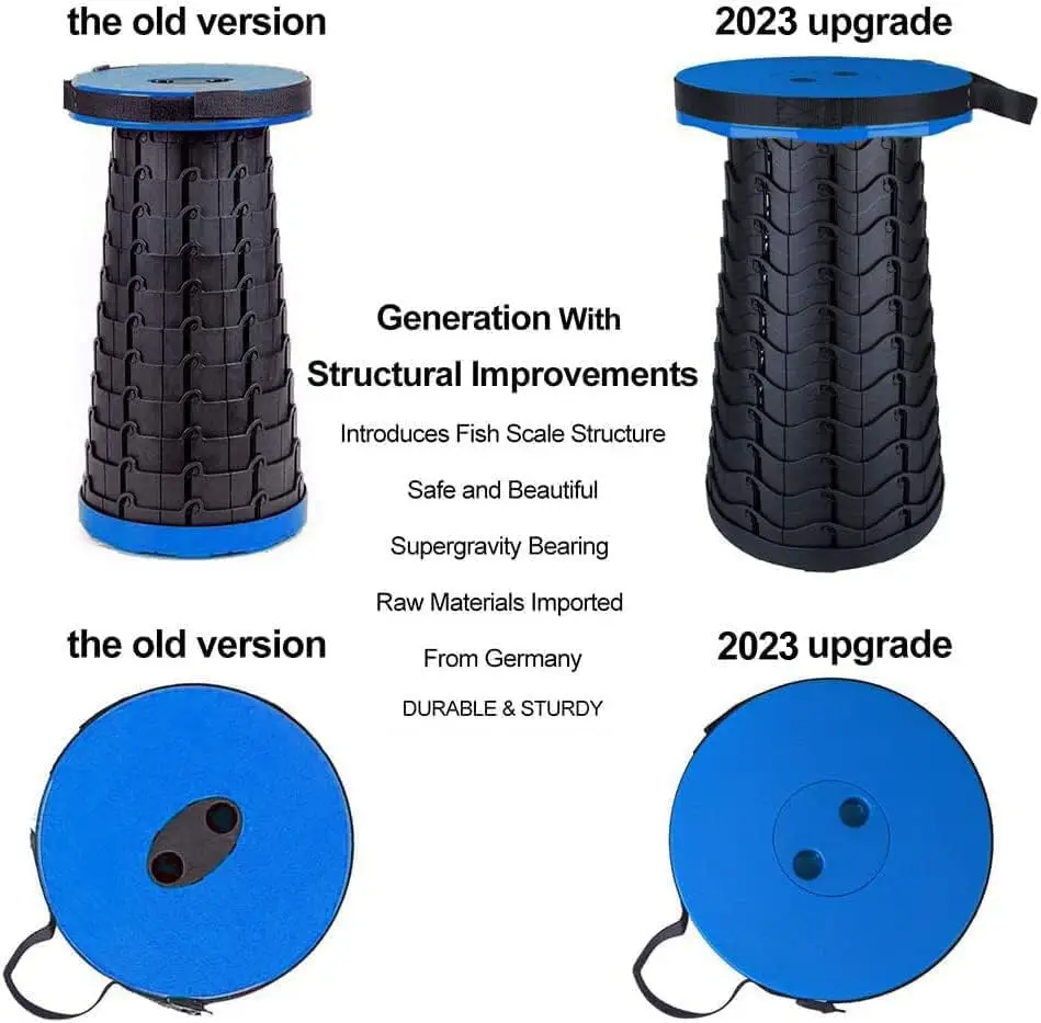 Wholesale Price Portable Collapsible Folding Stool, Retractable Telescoping Foldable Camping Stool for Adults for Outdoor