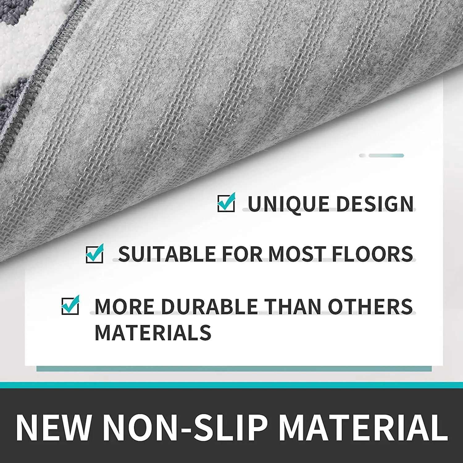 60*90cm Soft Non Slip Bathroom Mats Factory Wholesale Absorbent Microfiber Grey bathmat