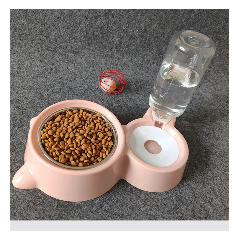 2022 Factory Wholesale Fancy Pet Feeder Smart Automatic Pet Slow Feeding Bowl Water Dispenser Along With Stainless Dog Bowl