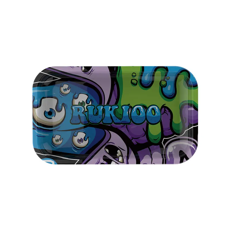 Wholesale Custom Rolling Tray Set Tin Rolling Tray 27*16cm 3d Metal Rolling Tray