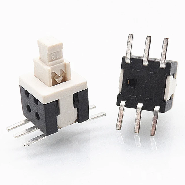 6-контактный самостоятельный кнопочный выключатель микро 5 8*5 8 smd/smt тактовый не блокирующий питания