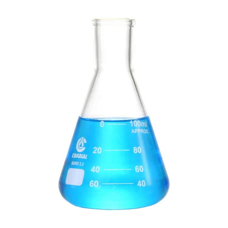 Factory Glass Conical Beaker for Lab Use