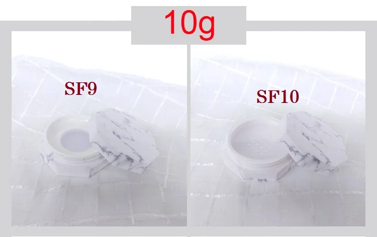 SF11 in stock empty Octagonal loose powder container jar 10g 20g with sifter and puff