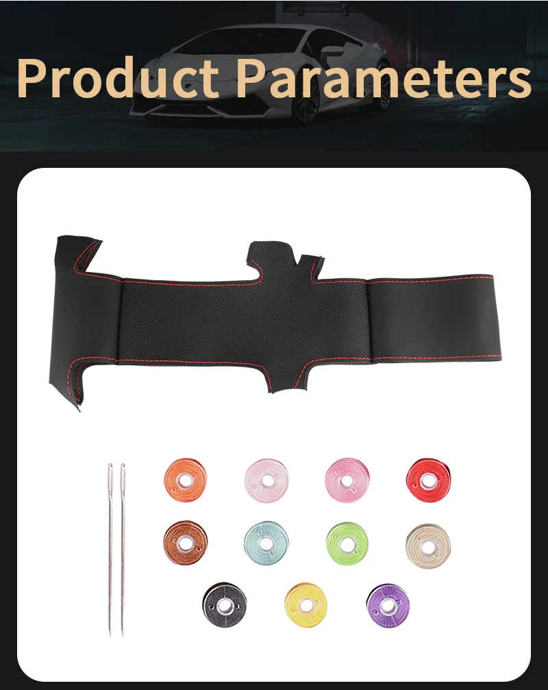 High quality genuine leather car sewing Steering Wheel Cover for Chevrolet Traverse Tahoe Sequel Concept