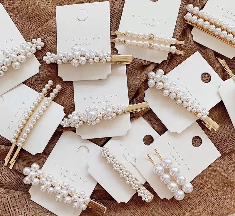 SEPT Fashion Custom Hairclips For Lady Girls Pearl Beaded Hair Accessories Jewelry Wholesale
