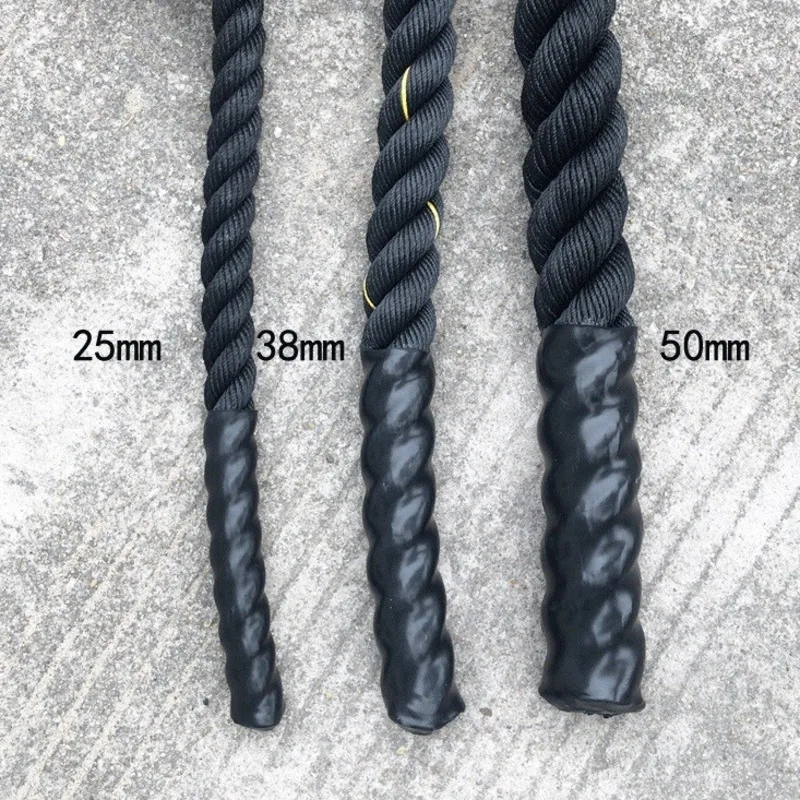 25mm 38mm 50MM * 3M Heavy Jump Rope Weighted Battle Skipping Ropes Power Training Improve Strength Fitness Home Gym Equipment