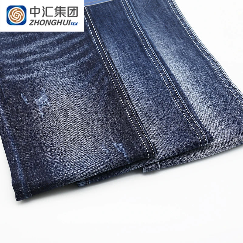 Slubby 10oz Denim Fabric Cotton Spandex Indigo Stretch Denim for Mens Jeans Fabrics Stocklots