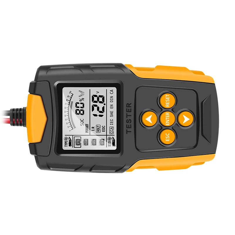 E-FAST 2023 NEW LCD Battery analyzer test tool 12V 24V car battery tester digital battery tester for truck motorcycle SUV Boat