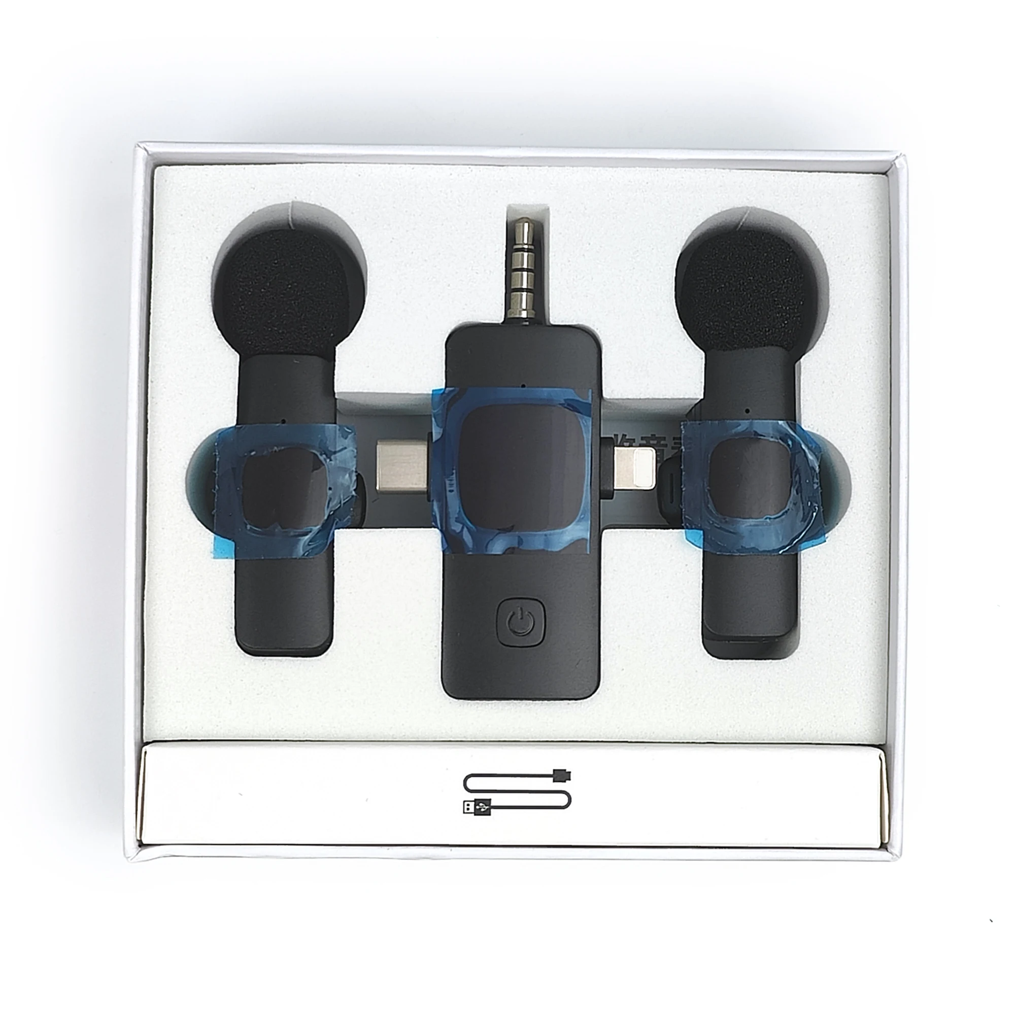 3-in-1 Lavalier Lapel Wireless Microphone Professional Mini Mic for Mobile Phone Camera Studio Use Live Streaming Teaching