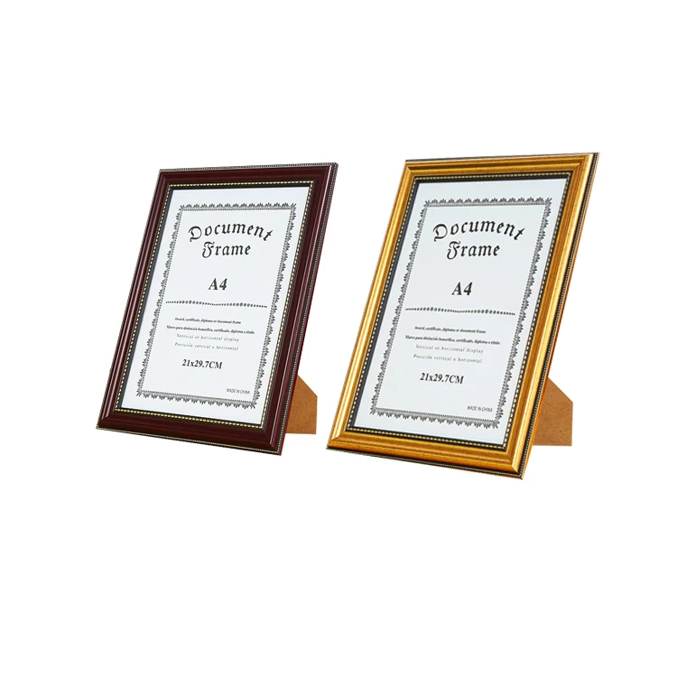 Mengkai Hot Sale  Customized A4 Siz Certificate Frame Handmade Plastic Diploma Frame