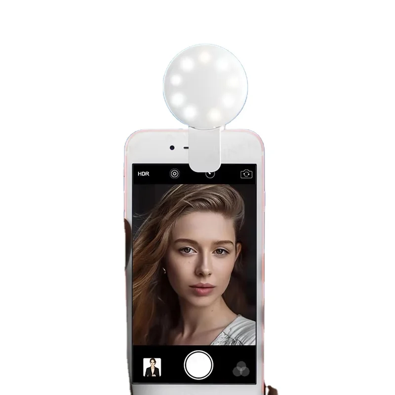 Cheap price mini Q selfie light clip on phone portable rechargeable led flash phone lens light 3 brightness