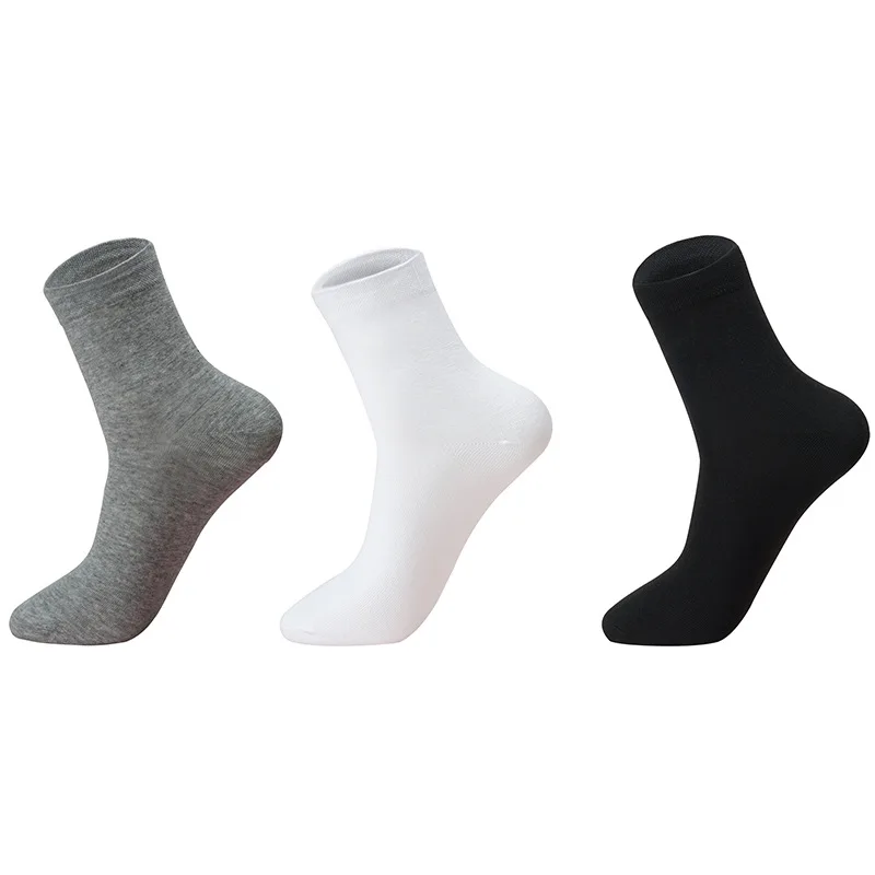 44-48Large size high quality five colors men business socks mid tube breathable cotton socks