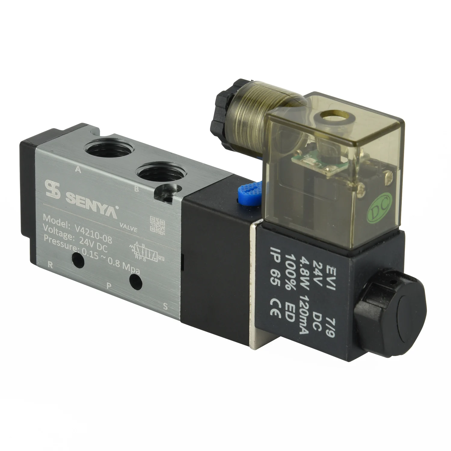 4V210 Pneumatic Air Control Solenoid Valve DC24V 220VAC 5-2 Way Air Control Valve Solenoid Valve