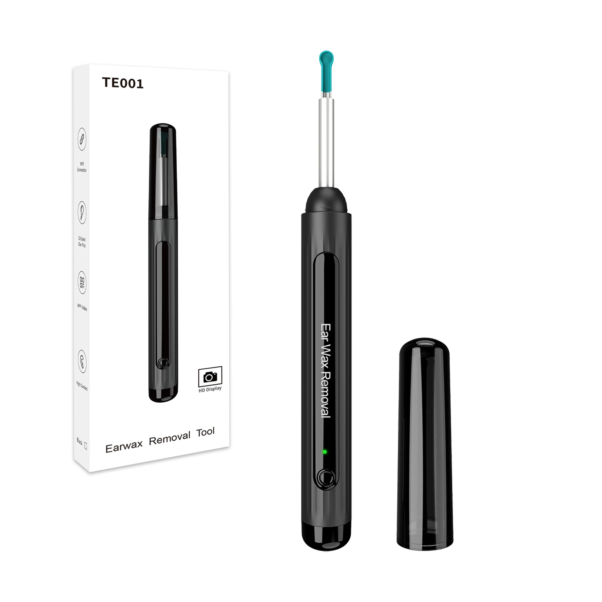 Long Battery Life Ear Cleaner with Camera and Light Ear Wax Removal Tool Camera for iOS & Android