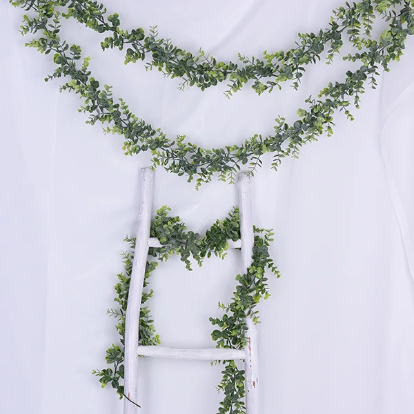 Faux Eucalyptus Garland Plant Artificial Vines Hanging Eucalyptus Leaves Greenery Garland for Wedding Backdrop Arch Wall Decor