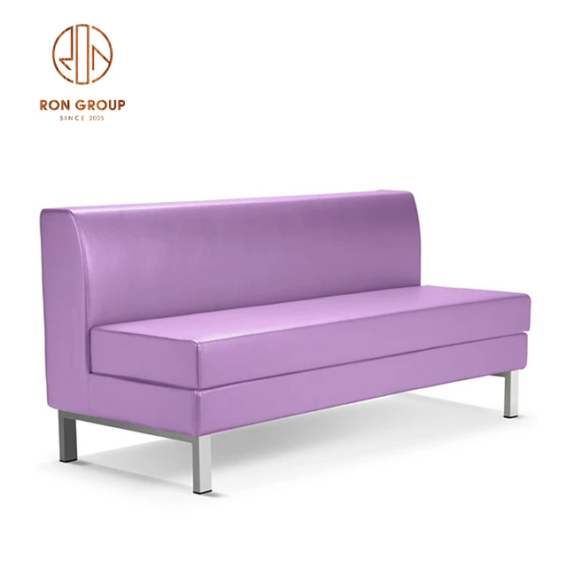 Factory Price Booth Seating Purple Modern Fast Food Cafe Used Night Club Dining Bench Sofa Booth Seating For Restaurant
