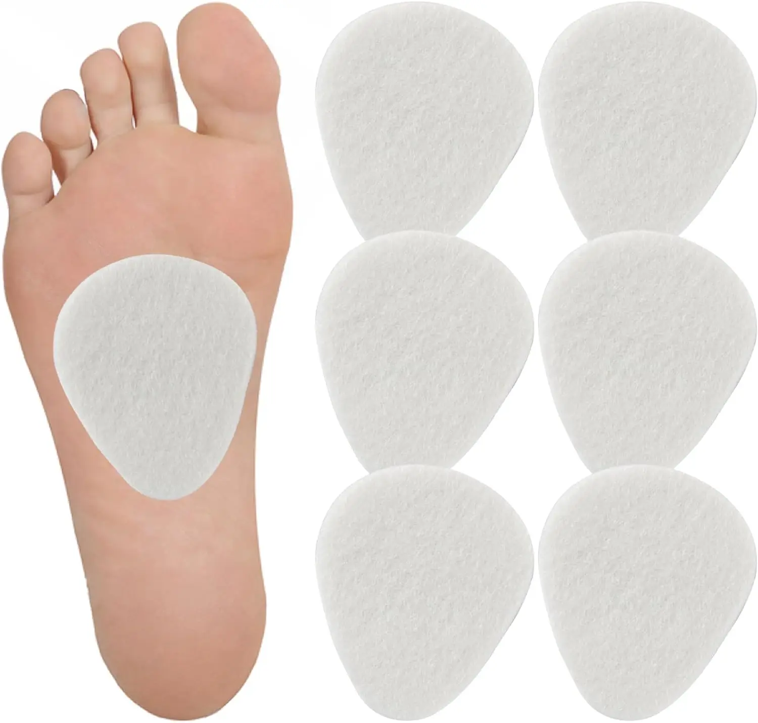 Клейкие шерстяные фетровые подушечки для ног женщин и мужчин 1/4 толстые снятия боли