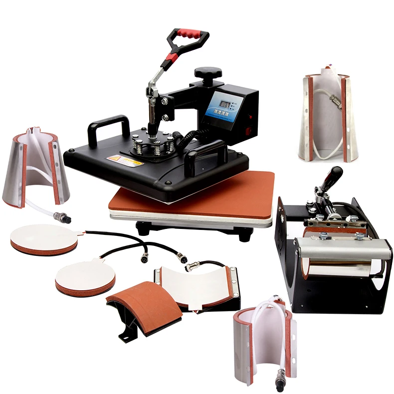 8 in 1 Combo Heat Press machine  Plate heat transfer machine multi-function sublimation printing machine