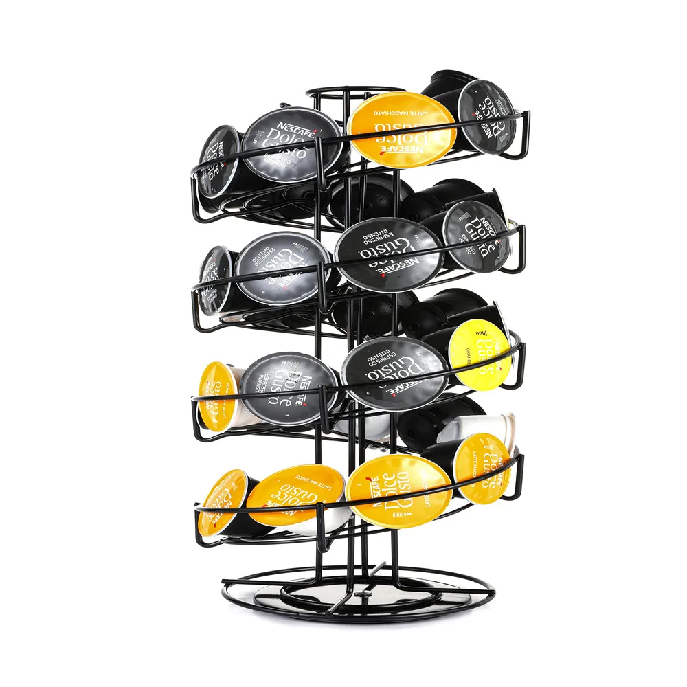 Bamboo Metal Coffee Storage Tassimo 64 Pod Coffee Capsule Holder