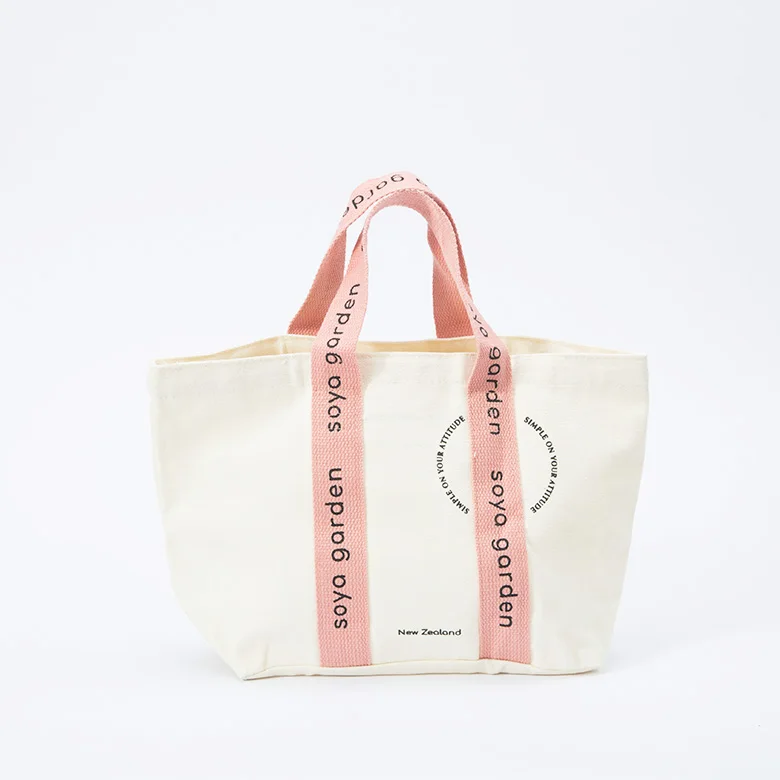 Custom logo size color white canvas tote bag custom logo