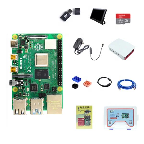 WT-0193  Model B 7 inch screen advanced kit 1GB 2GB 4GB 8GB Ram Raspberry Pi 4 Kit