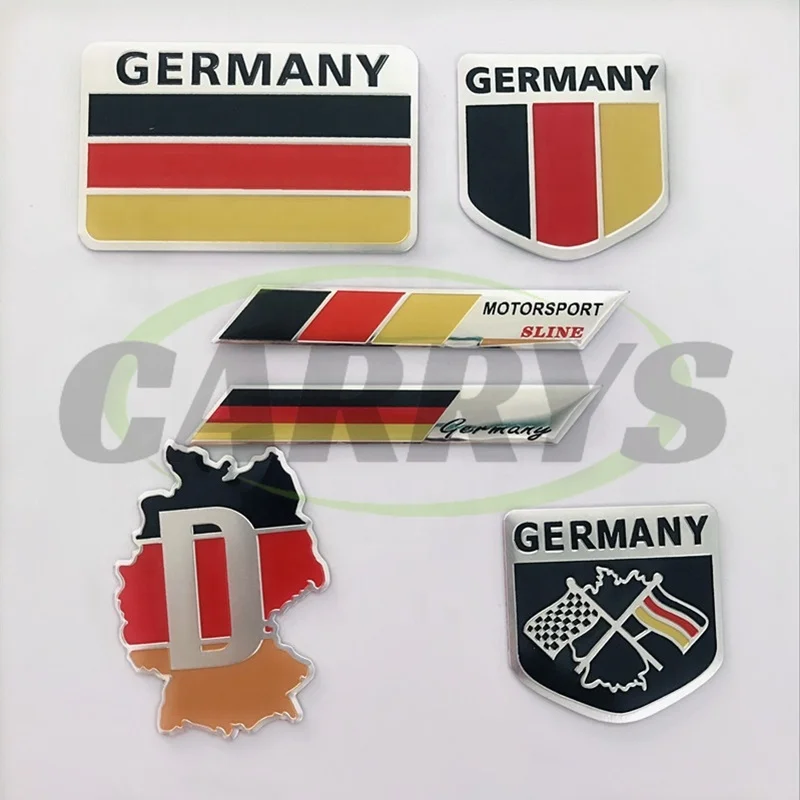 Aluminum Germany Flag Emblem Sticker 3D Decal For Auto Car Truck Bumper