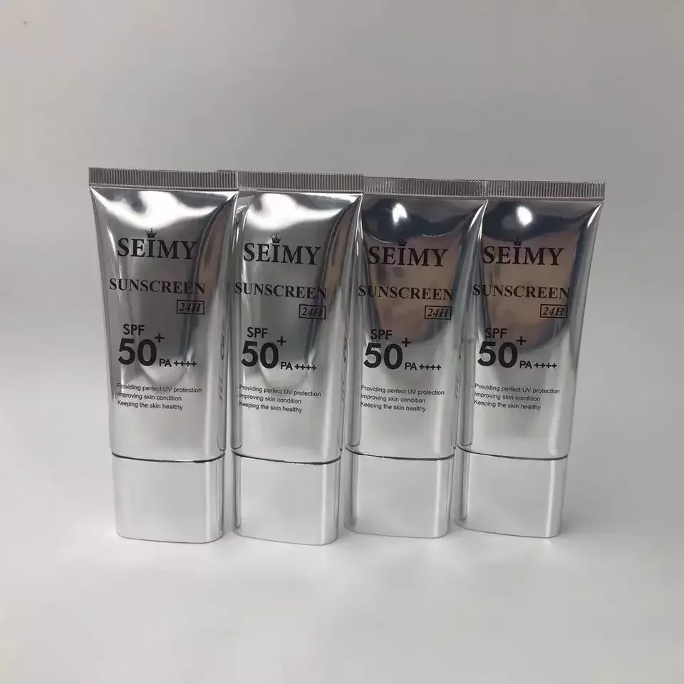 30ml 50ML 60ml Custom Degradable Sunscreen Tube With Airless Pump Luxury plastic cosmetic tubes