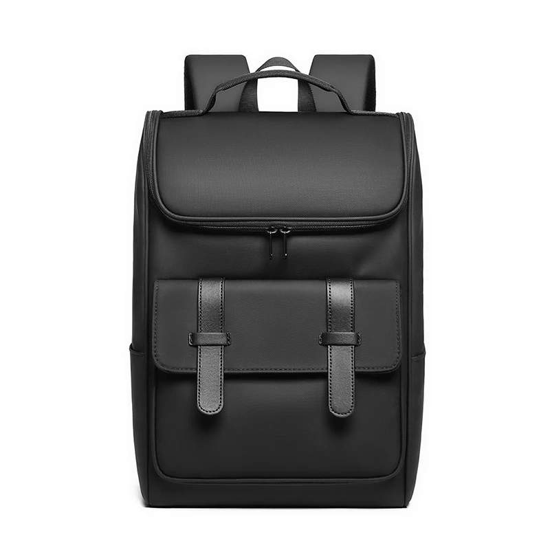 LP081 Fashion Black Men High Quality Pvc Laptop Backpacks Wholesale