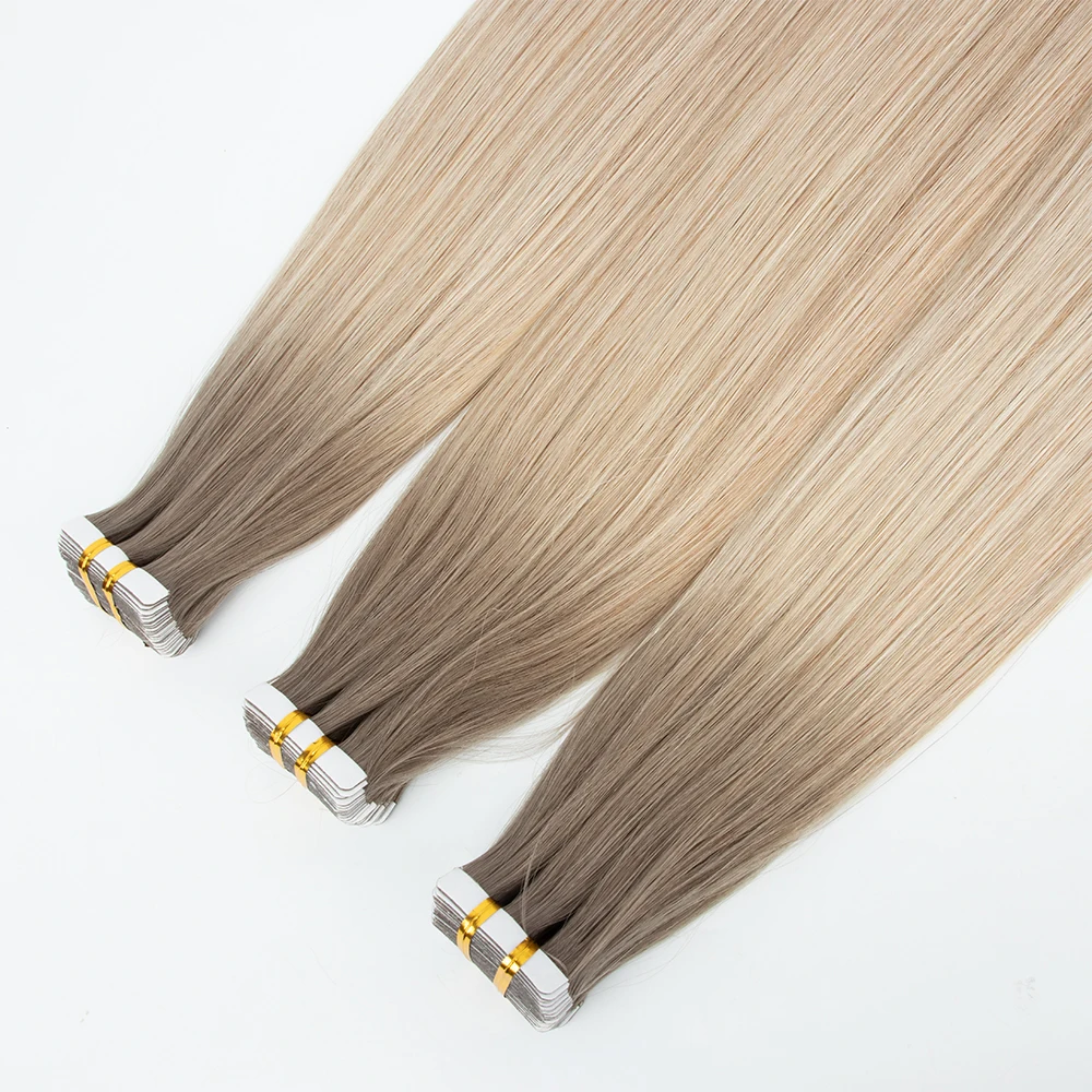 European Virgin Hair Raw Blonde Color Tape Tn Extensions Human Hair