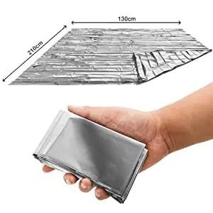 OEM Outdoor Supplies Hiking Camping Products Mylar Thermal Space Emergency Blanket Silver Mylar Sheet for Outdoor Activities