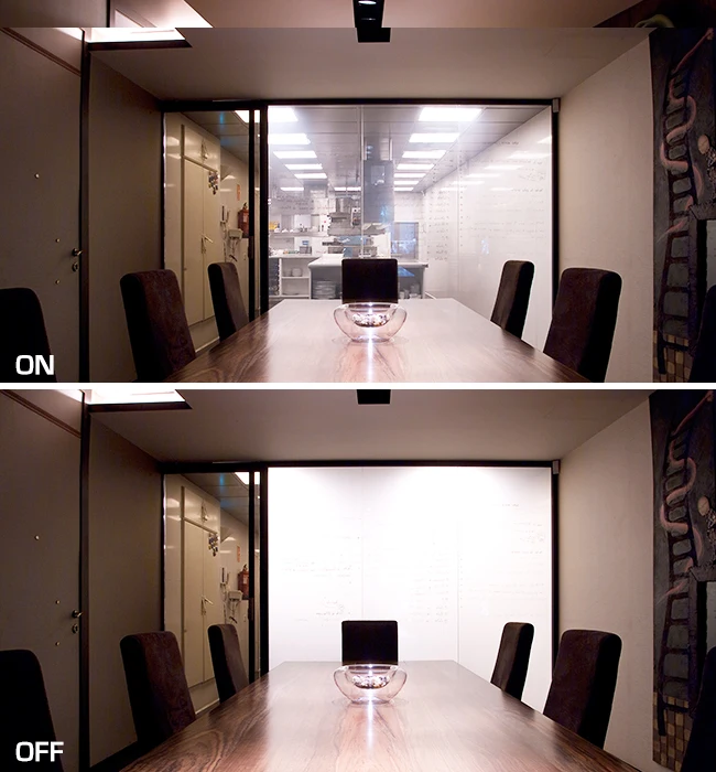 intelligent technology electronic switchable pdlc smart glass for projection screen