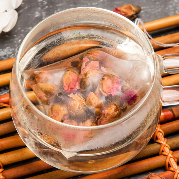 High Quality Nylon 5*6cm drawing line tea bag  disposable filter tea slag bag flower tea powder seasoning bag