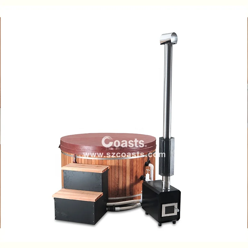 Newest DIY wooden outdoor spas hot tubs cedar hot tub for 4-6 persons