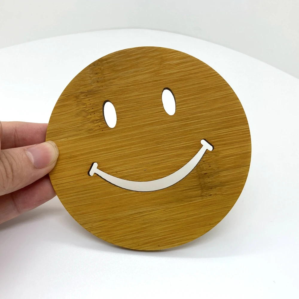 RTS and customized table custom wooden bamboo or cork blank coaster for drinks