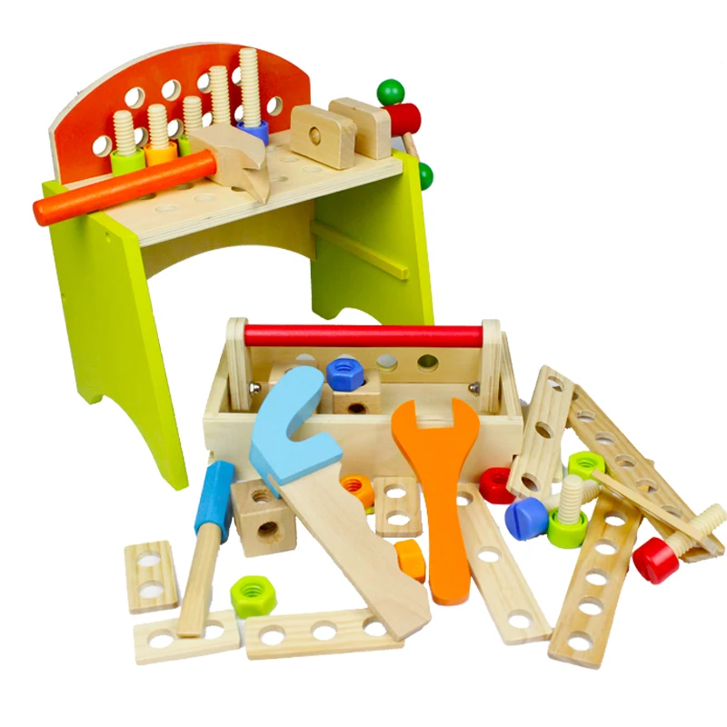 kindergarten school classroom equipment wooden learning  toys kids tool bench