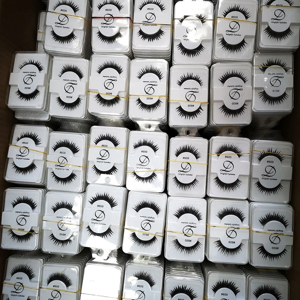 Fashion Soft 100% Human Hair False Eyelashes Natural Long Eye lashes Makeup Beauty Lash 100% human hair