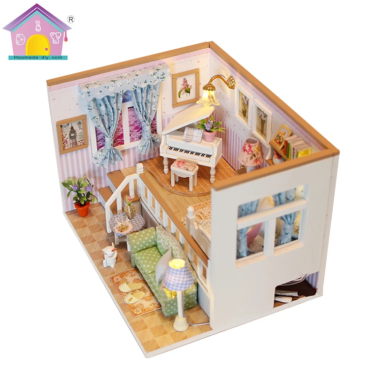 Hongda New Arrival M026 Because of You Handmade Diy Doll House Wooden DollHouse Miniature Dollhouse for Girls