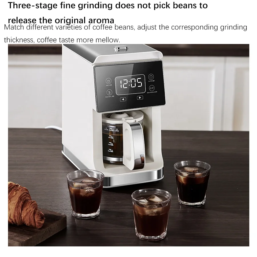 European standard plug coffee machine American grinding all-in-one espresso LED large display