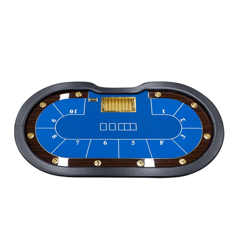 AOBO Top Gambling Customized Casino Luxury Solid Wood Texas Poker Table with LED Lights