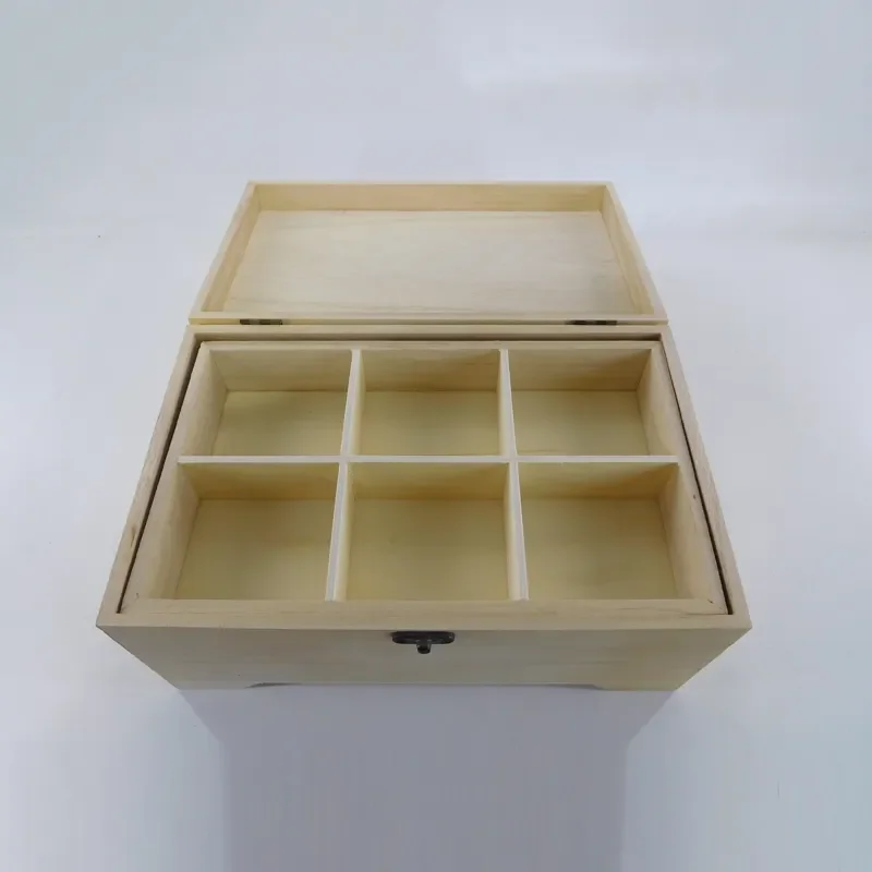 wooden divided lattice nut Snack Platter Box gift wood packaging Storage Platter bamboo compartment box for candy sweets