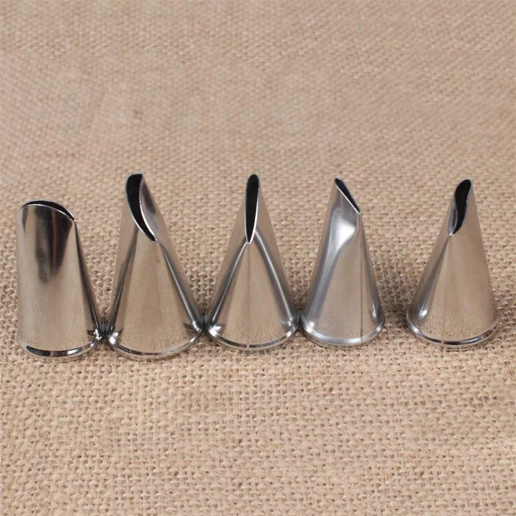 5pcs/set Cake Decorating Rose Petal Tips Set Cream Icing Piping Fondant Rose Nozzle Pastry Tools Fondant Decorating Tools