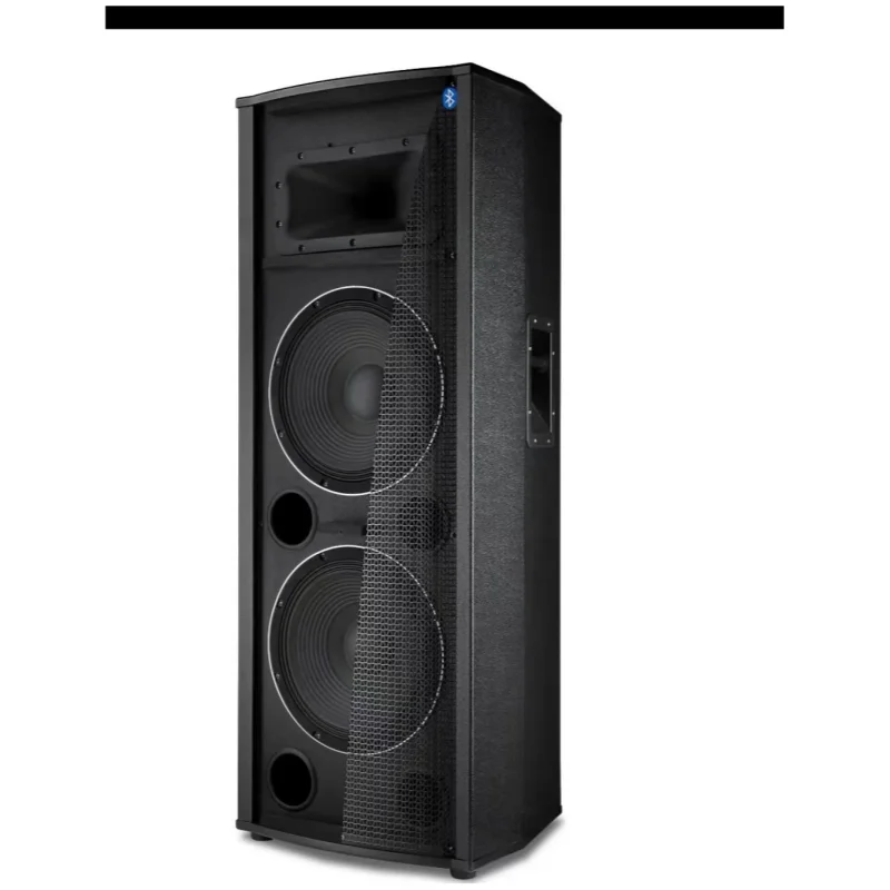 Dual 12 inch wooden active powered speaker with strong bass bt/fm/usb/microphone support Karaoke Speaker