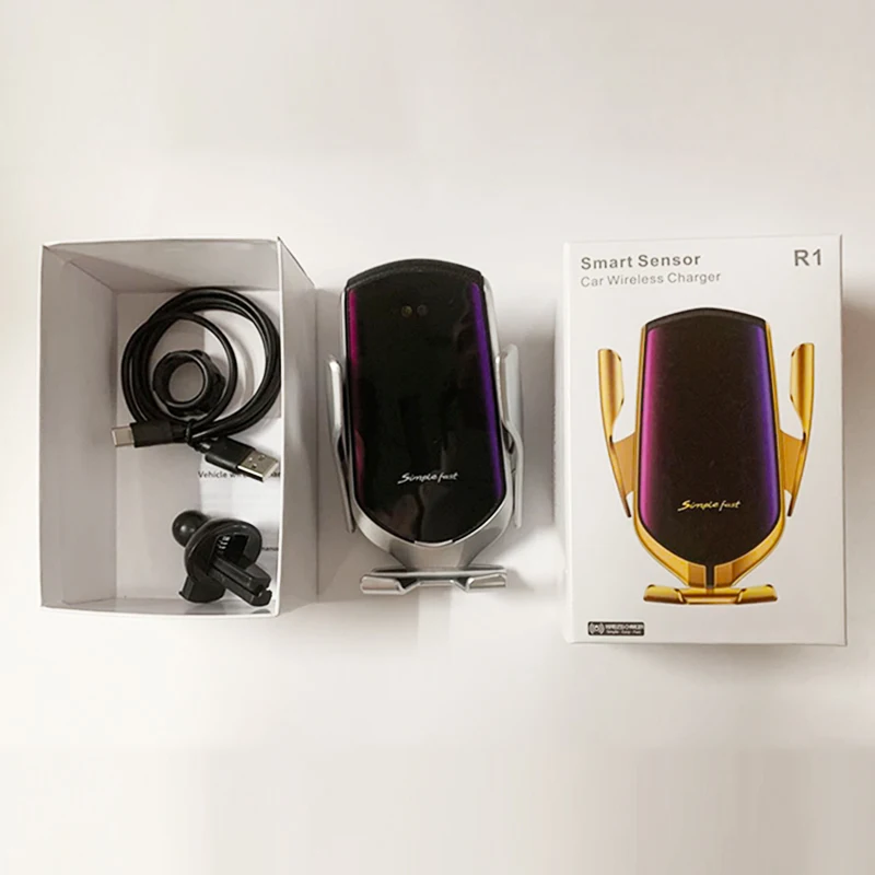 2022 car holder wireless charger shenzhen new magnetic automatic induction fast best wireless mobile phone charger car