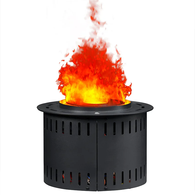 Create an Old-Fashioned Ambiance in Your Outdoor Living Space with a Retro-Style Heating Firepit Complete with Remote-Controlled