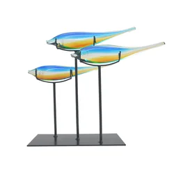 Customized Home Decor Luxury Modern Murano Glass Fish Decoration