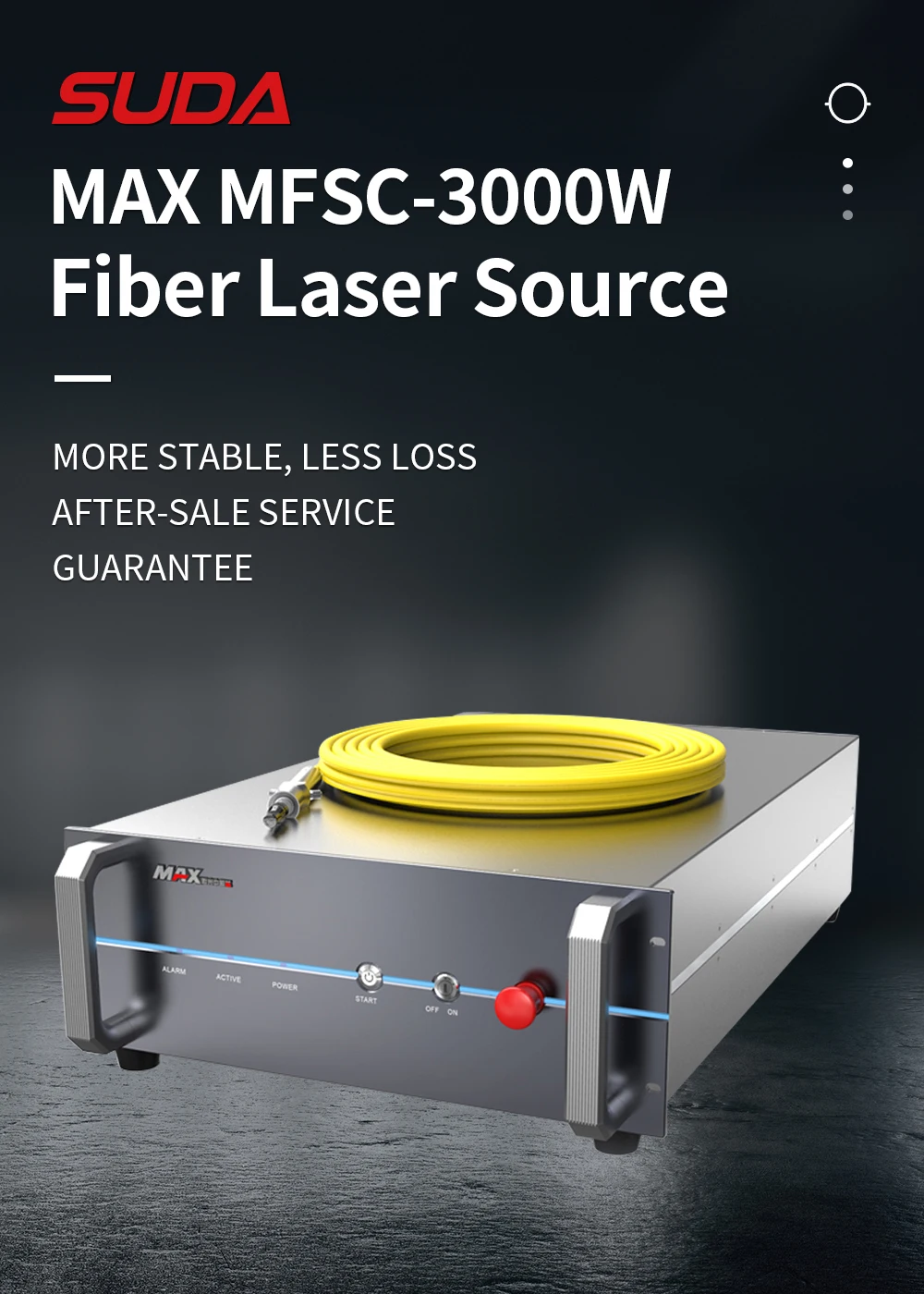 Original High Quality 3kw Laser Source Fiber Laser Cutting Machine Spare Parts MAX Laser Source