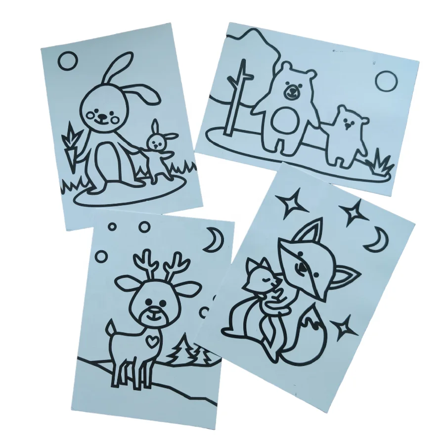 Customized design sand art craft sticker for kids